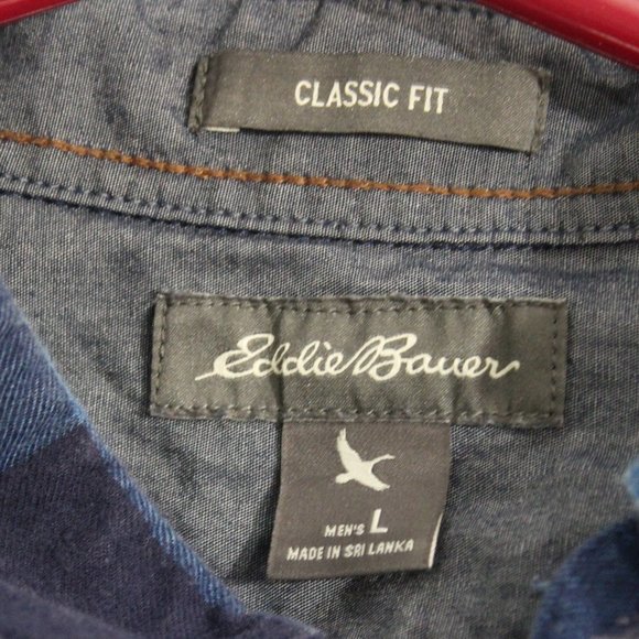 Eddie Bauer Plaid Long Sleeve Shirt Men’s Size L - Picture 4 of 4